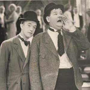 Vintage Laurel & Hardy Comedy Duo Wood Picture Frame 16 X 13
